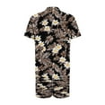 thumbnail image 5 of GERsome Men's Hawaiian 2 Piece Outfits Button Down Short Sleeve Floral Shirts and Shorts Summer Beach Matching Set S-3XL, 5 of 5