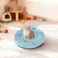 thumbnail image 3 of Iauyy Pet Couch Donut Cat Bed for Indoor Cats/Small Dogs Washable & Machine with Non-slip Bottom Calming Cat Furniture, Some Blue and White Colors (M), 3 of 8