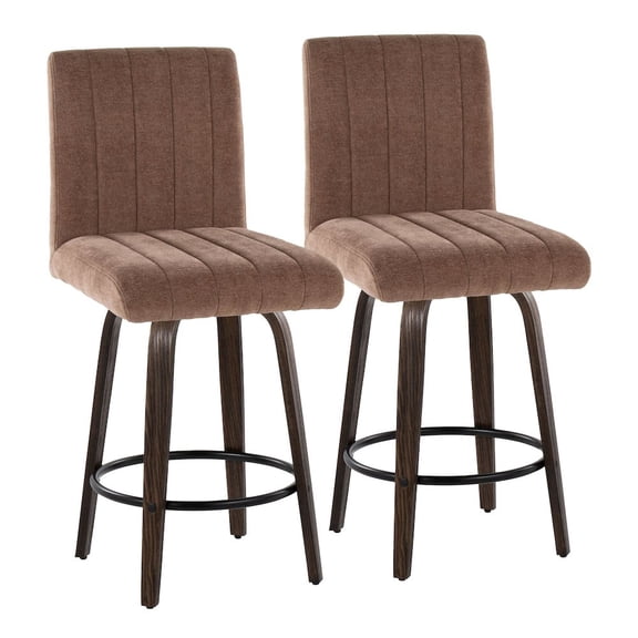 LumiSource Hank 26" Fixed-Height Counter Stool - Set of 2