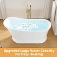 thumbnail image 6 of ANGELES HOME 66"Acrylic Freestanding Bathtub, Soaking White Bathtub with White Drain and Integrated Slotted Overflow Included, Glossy White, 6 of 12