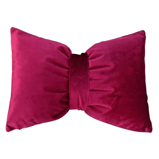 11x16 Inch Vanity Chair Back Pillow with Removable Adjustable Bow Decorative Cushion for Home Styling Headboard Car Backrest