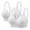 White, variant on Bigersell Womens Bra New Woman's Printing Push up Bras Plus Size Daily Bra Underwear No Underwire Lace Bra Style F-271 White L