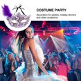 thumbnail image 4 of Party Mask Venetian Half Face Mask for Party Use Lace Purple Plastic, 4 of 5