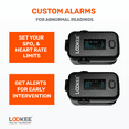 thumbnail image 4 of LOOKEE Premium Fingertip Pulse Oximeter Finger Monitor With Case, Lanyard and Batteries - Black Color Oxygen Finger Monitor, 4 of 6