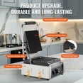 thumbnail image 3 of Commercial Panini Press Grill, Electric Sandwich Maker 9x9 Griddle Plate, 3 of 11