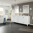 thumbnail image 3 of Eviva Aberdeen 84"W x 22"D White Double Sink Bathroom Vanity with White Carrara Quartz Vanity Top and Rectangular Undermount Sinks, 3 of 8