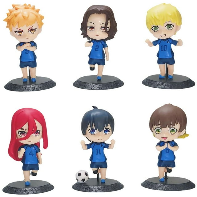 Figure Toy Collection, modelo 6 unidades, Blues Locks, anime, 9 a 10 cm