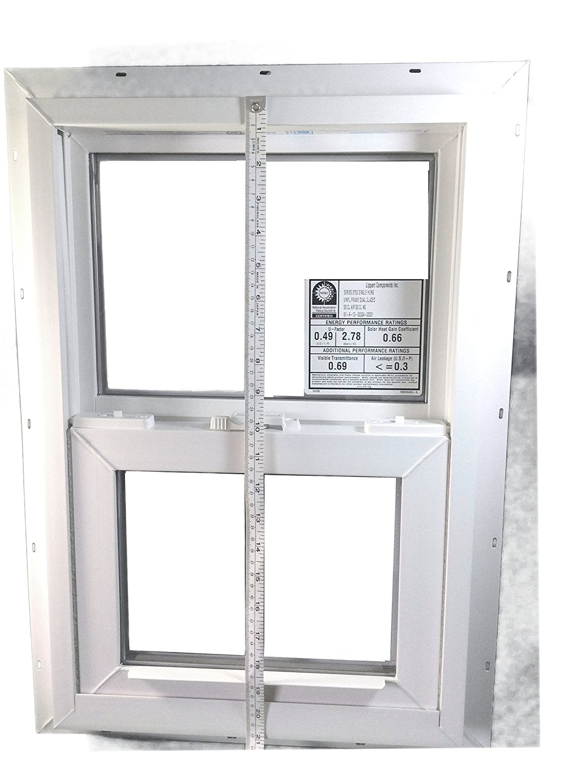 Mobile Home Insulated Vinyl Thermopane Lower Tilt Sash Screen Window, 14" x 21"