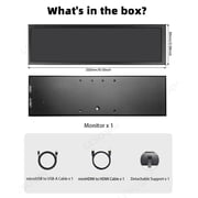 LESOWN 8.8 Inch Stretched Bar LCD Display IPS 1920x480 Mini HDMI Monitor for HD PC Laptop Computer Secondary Screen Temperature Windows Aida64 CPU GPU Monitoring