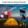 thumbnail image 3 of YUNDAP Solar Weather Radio, Hand Crank Self Powered Emergency FM/AM Radio Table Lamp LED Flashlight with 2000mAh Rechargeable Battery and Carabiner for Home Outdoors, Yellow, 3 of 6