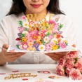 thumbnail image 4 of Hand-Carved 3D Flower Bouquet Mother's Day Card, Glitter Gold "MOM" Lettering Pop-Up Greeting Card for Mom, Birthday Thanksgiving Gift for Her, Pink, By VINOIC, 4 of 8
