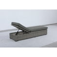 thumbnail image 2 of Bali Silver/Gray Two-Tone Wicker Chaise Lounge in Charcoal Gray Cushion, 2 of 2
