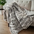thumbnail image 2 of Regency Heights Extra Soft Fuzzy Faux Fur Throw Blanket, Ombre Reversible Shaggy Blanket, Fluffy Cozy Plush Fleece Blankets for Couch Sofa Bedroom, Gifts for Women Men 50x60" Gray, 2 of 8