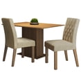 thumbnail image 1 of Juego de Comedor Mesa Tapa Madera 2 Sillas Tainá Madesa - Marrón/Imperial Madesa MDJA0200525ZSIM, 1 of 9