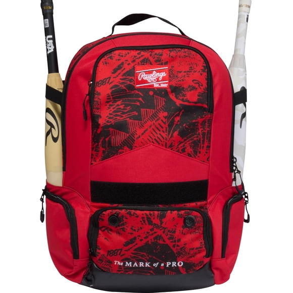 Mochila Rawlings Gamer Series para béisbol/sóftbol, color escarlata