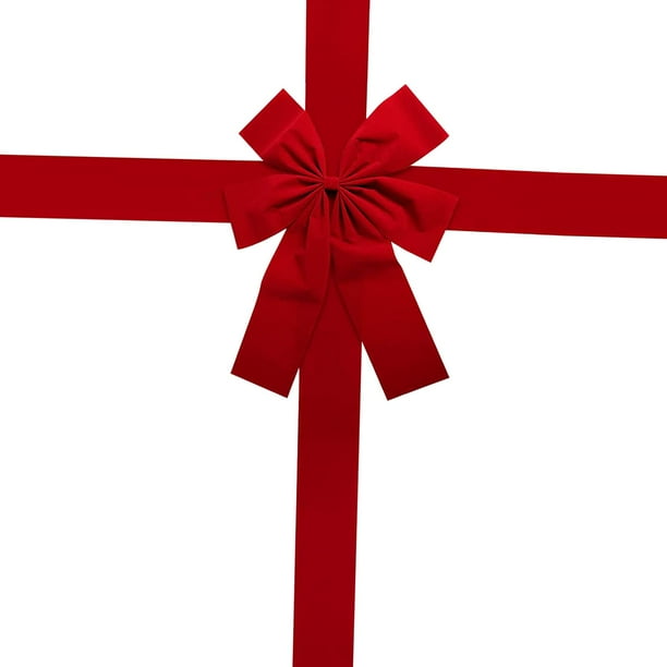 Lazo de cinta navideña Lazo de puerta delantera de Navidad Lazo de corona de Navidad para envolver regalos Suministros para fiestas navideñas Celebrac
