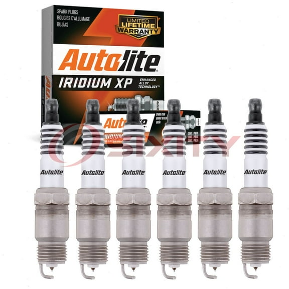 6 pc Autolite Iridium XP XP666 Spark Plugs for Ignition Wire Secondary Fits select: 1975-1987 BUICK REGAL, 1975-1985 PONTIAC FIREBIRD