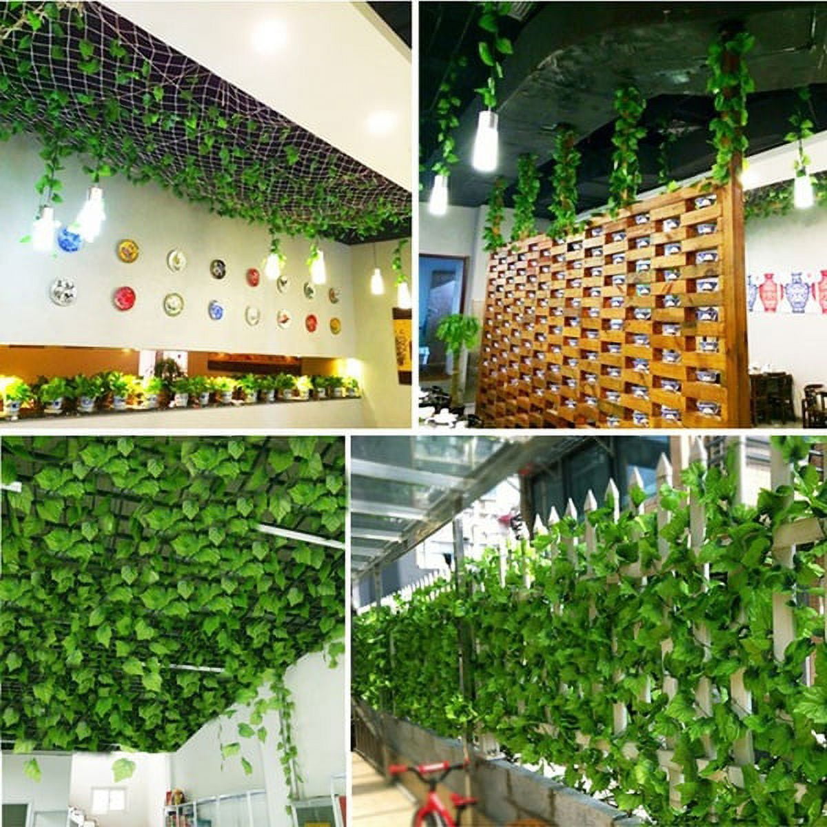 Unilove 168 feet Fake Foliage Garland Leaves Decoration Artificial Greenery  Ivy Vine Plants for Home Decor Indoor Outdoors (Ivy Leaves)