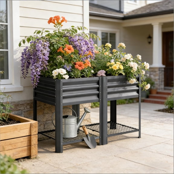 Outdoor Elevated Planter Box Raised Garden Bed