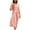 Pink, variant on Breaise Women Loose Cotton Linen Dresses Plus Size Solid 3/4 Sleeve Midi Dresses Notch V Neck Pleated Waisted Dresses Casual Summer Work Dresses with Pockets Pink XXXXL