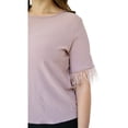 thumbnail image 4 of Blusa con plumas Roman Fashion/Tallas Extras 3870 (Rosa) rosa 42 Roman Fashion BL-EXO-3870-ROSA, 4 of 6