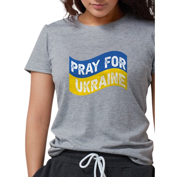 CafePress - Pray For Ukraine T Shirt - Womens Tri-blend T-Shirt