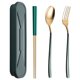 thumbnail image 4 of Kearding Utensilios de cocina de acero inoxidable 304, cuchara portátil, tenedor, palillos, vajilla con caja, de estudiantes, accesorios de Mostrada Tipo 4, 4 of 6