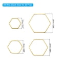 thumbnail image 2 of Uxcell 80Pcs Open Bezel, 4 Sizes Hexagon Resin Bezel Charm Pendant, Gold Tone, 2 of 6