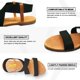 thumbnail image 5 of Sandalias DAYDAYGO para mujer, planas, elásticas, negras, talla 9, 5 of 6