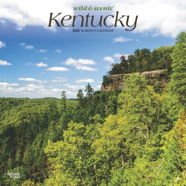 Kentucky Wild & Scenic 2025 12 X 24 Inch Monthly Square Wall Calendar Plastic-Free (Other)
