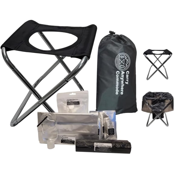 the Ultralight Ultra-Portable Folding Toilet for potty training, camping, hiking, backpacking, paddling, boating, RVing, and adventure travel