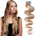 thumbnail image 1 of AmPm Hair Extensions for Women Tape In 20pcs 22 Inch 50g /Medium Brown/ Ombre 100% Remy Human Hair Balayage Rooted Hair Invisible Seamless Skin Weft Double Side Tape Hair, 1 of 8