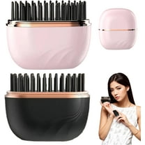 Nulira Mini Hair Straightener, Glambrush Mini Portable Rechargeable Hair Straightener Brush, Glam Brush Cordless Hair Straightener Comb, 3-Speed Temperature Control and Compact Convenient