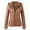 Coffee, variant on Women's Motorcycle Leather Vest Coat with Belt for Slim Fit Stand Collar Tops Outerwear