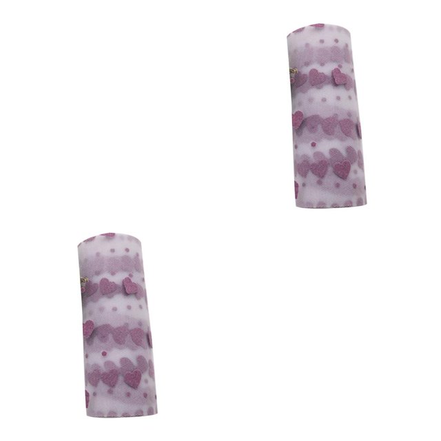 Monstrate Rollo de gasa con forma de corazón, tela para envolver, decoración para festivales de bodas, mantel, fabricación de tocados, manualidades, Corazón grande morado 2piezas Monstrate CBP316609