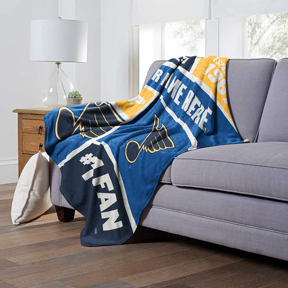 St. Louis Blues NHL Colorblock Personalized Silk Touch Throw Blanket, 50" X 60"
