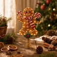 thumbnail image 5 of 3D Lighted Christmas Tree Topper Collection, Gingerbread Tree Topper, LED Warm White Twinkling Lights, Indoor Home Decor, Vintage Holiday Ornament, 5 of 7