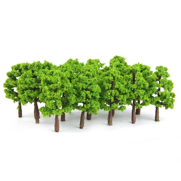 QccHieUs 1:150 Scale Model Trees Diorama Supplies N Gauge, 20pcs Per Order | Light Green