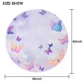 thumbnail image 2 of 60 Inch Round Lace Tablecloth Water Resistant Washable, Monarch Butterfly Aesthetic, 2 of 5