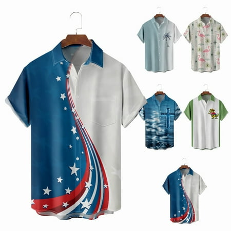 

Unisex Casual Button Down Hawaiian Shirt Novelty Cheap Clothes Sizes Kids-Adult Unisex