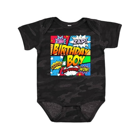 

Inktastic Birthday Boy Comic Book Gift Baby Boy Bodysuit