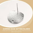 thumbnail image 2 of MOVTOTOP 30pcs Alloy Earring Stud Bases Diy Ear Stud Base Earring Making Materials, 2 of 5