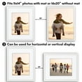 thumbnail image 4 of Americanflat 16x20 Picture Frame with Polished Plexiglass with 11x14 Mat Display Photo Soho Collection - White, 4 of 8