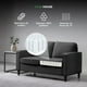 thumbnail image 3 of Sofá Sillón Loveseat 3 Plazas Sala De Madera con Cojines Gris Oscuro Kingshouse gris, 3 of 8