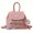 With pendant pink, variant on Stylish Flap Drawstring Daypack Backpack for Women - Adjustable Buckle Closure, Utility Pocket, Soft Shell Faux Leather, Preppy Solid Color Design, Wipe Clean