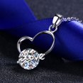 thumbnail image 5 of 2 Carat Moissanite Love Heart Pendant Necklace Women Men 925 Sterling Silver, 5 of 9