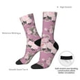 thumbnail image 4 of Cauagu Rose Flowers Print Crew Socks for Women and Men,Adult Athletic Running Socks 1-Pair Sports Socks Work Gear Socks with Moisture Wicking, 4 of 6