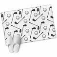 thumbnail image 2 of Golf Balls Washable Small Entryway Area Rugs 2'x3', Retro Sports Style Golf Poles Minimalist Modern Low Pile Throw Rug Non-Slip Sturdy Edge Binding Carpet for Front Door Floor Room Entry, 2 of 9