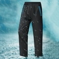 thumbnail image 2 of ZRBYWB Men's Pants Mens Rainstorm Proof Double Layer Thick Breathable Rain Pants For Men, 2 of 7