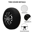 thumbnail image 4 of Spare Tire Cover, Halloween Skull Wheel Cover Tire Covers for Trailers Car Truck Camper Universal Tire Covering Fits Diameter 14 inch, 4 of 7